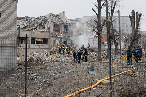 Ukraine shelling damage